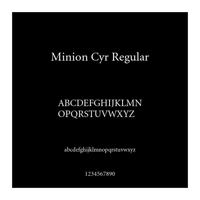 Minion Cyr Regular