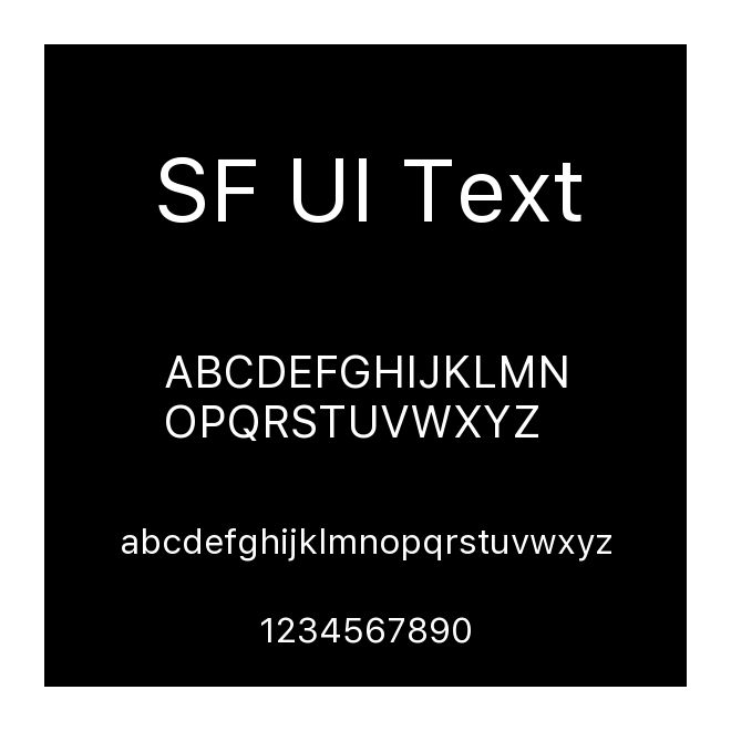 SF UI Text