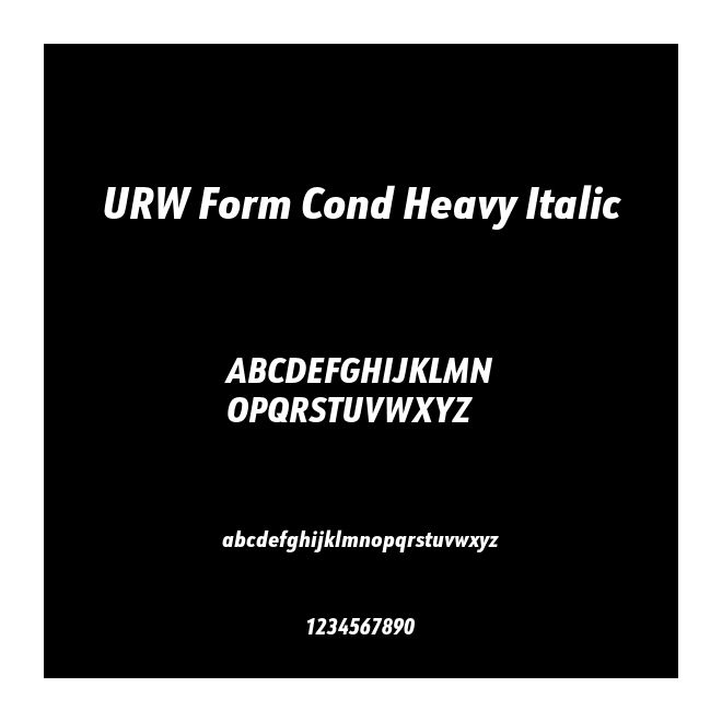 URW Form Cond Heavy Italic