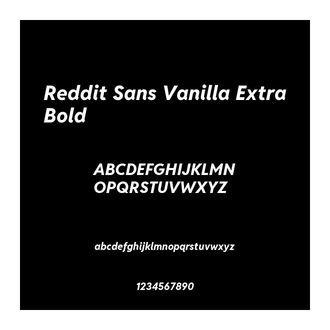 Reddit Sans Vanilla ExtraBold