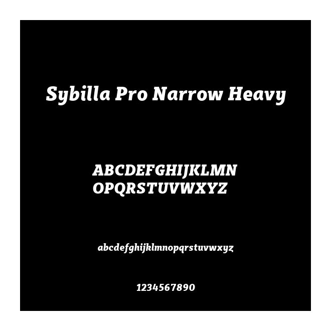 Sybilla Pro Narrow Heavy