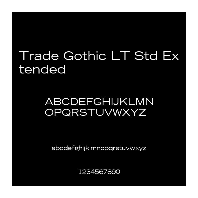 Trade Gothic LT Std Extended