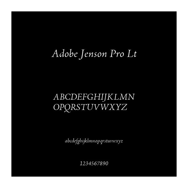 Adobe Jenson Pro Lt