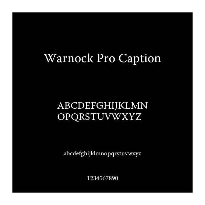 Warnock Pro Caption