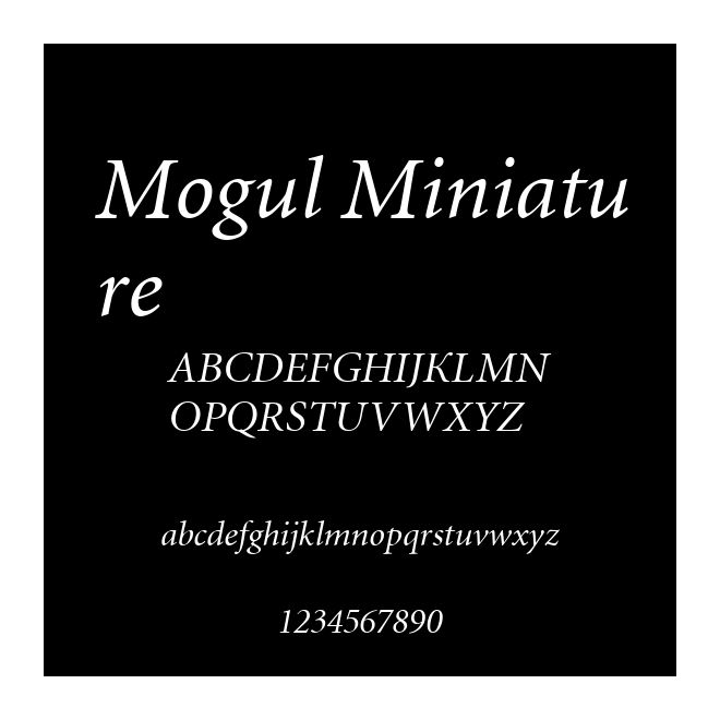 Mogul Miniature