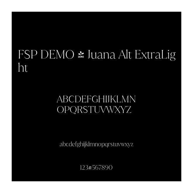 FSP DEMO - Juana Alt ExtraLight