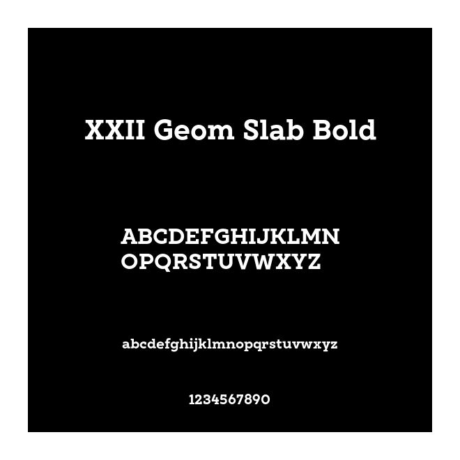 XXII Geom Slab Bold