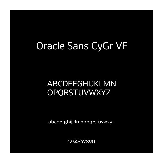 Oracle Sans CyGr VF