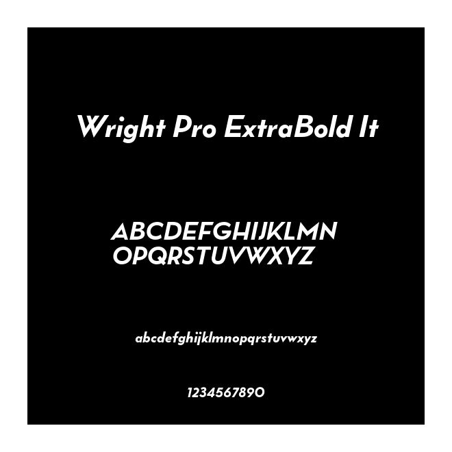 Wright Pro ExtraBold It