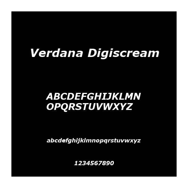 Verdana Digiscream