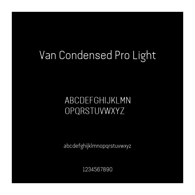 Van Condensed Pro Light