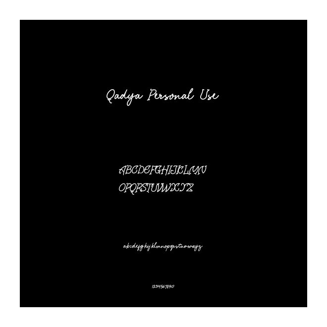 Qadya Personal Use
