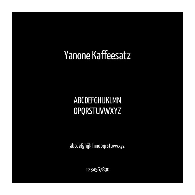 Yanone Kaffeesatz