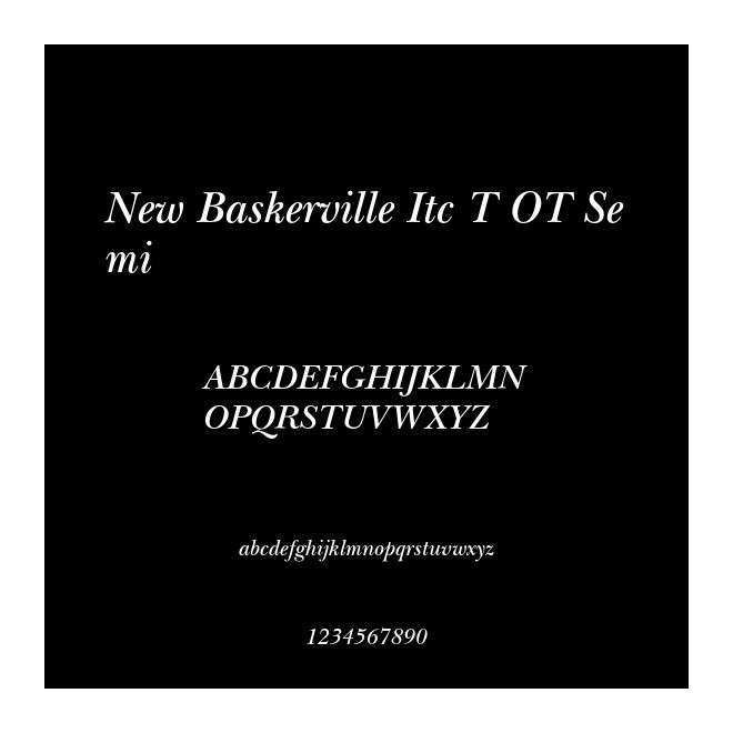 New Baskerville Itc T OT Semi