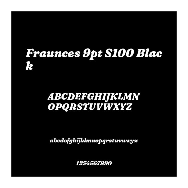 Fraunces 9pt S100 Black