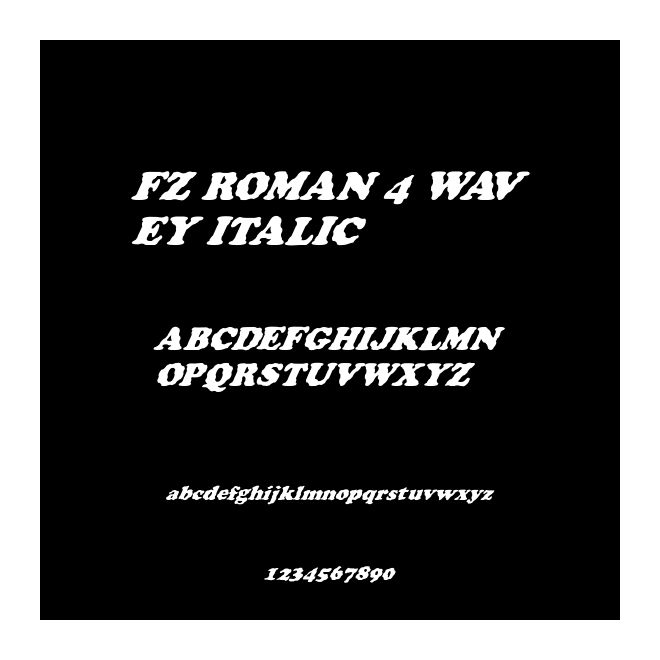 FZ ROMAN 4 WAVEY ITALIC