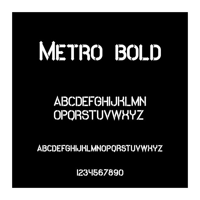 Metro bold