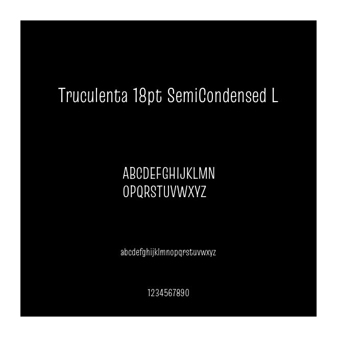 Truculenta 18pt SemiCondensed Light