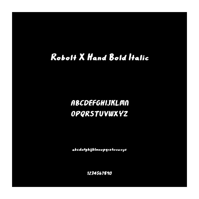 Robolt X Hand Bold Italic