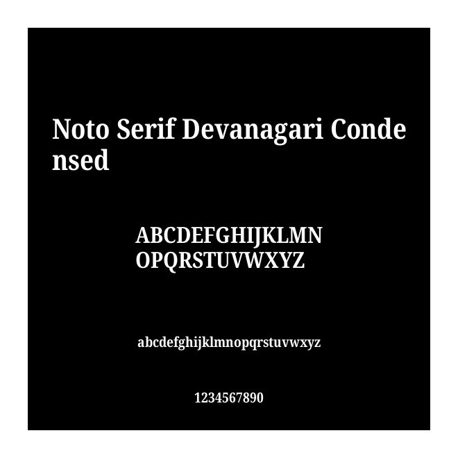 Noto Serif Devanagari Condensed