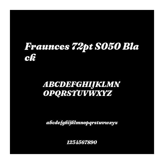 Fraunces 72pt S050 Black