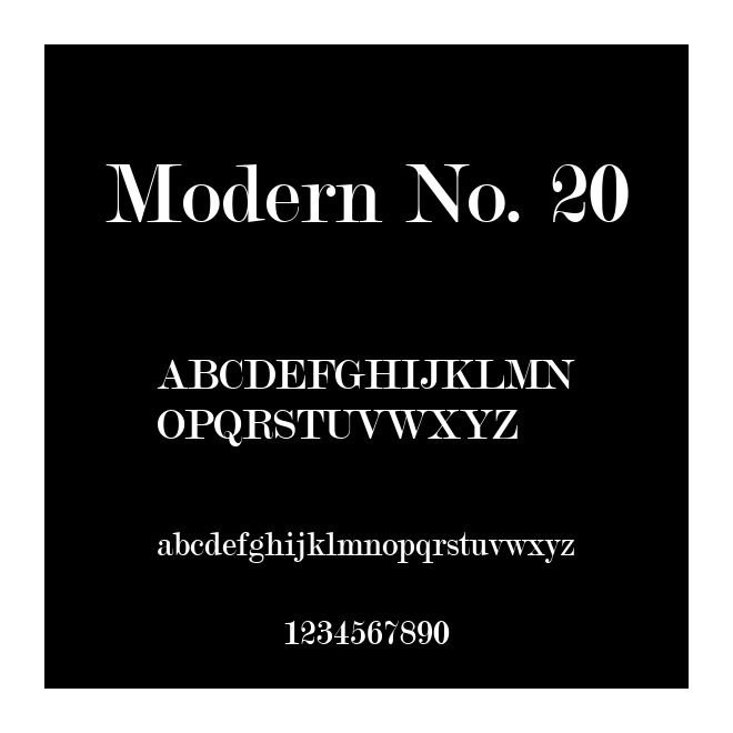 Modern No. 20