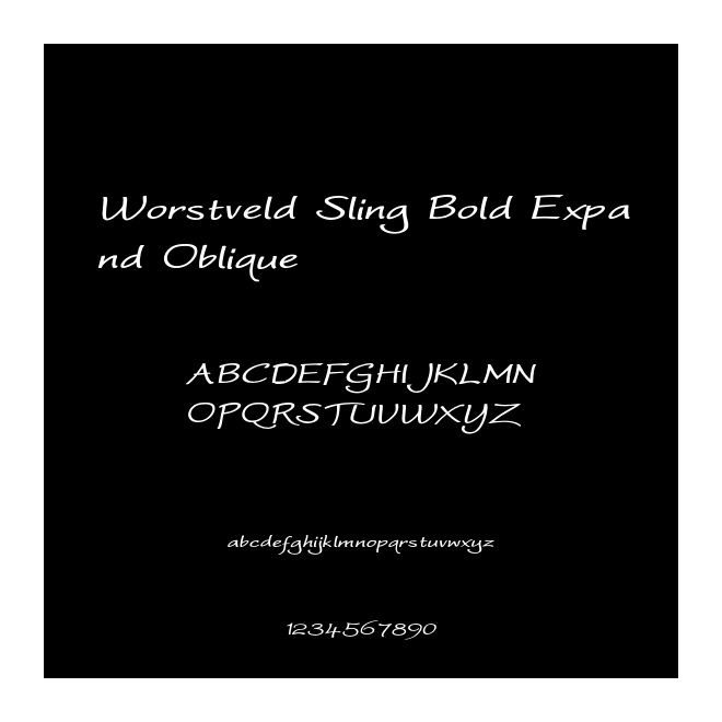 Worstveld Sling Bold Expand Oblique