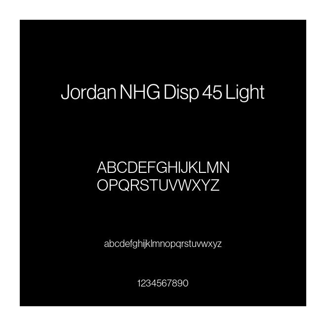 Jordan NHG Disp 45 Light