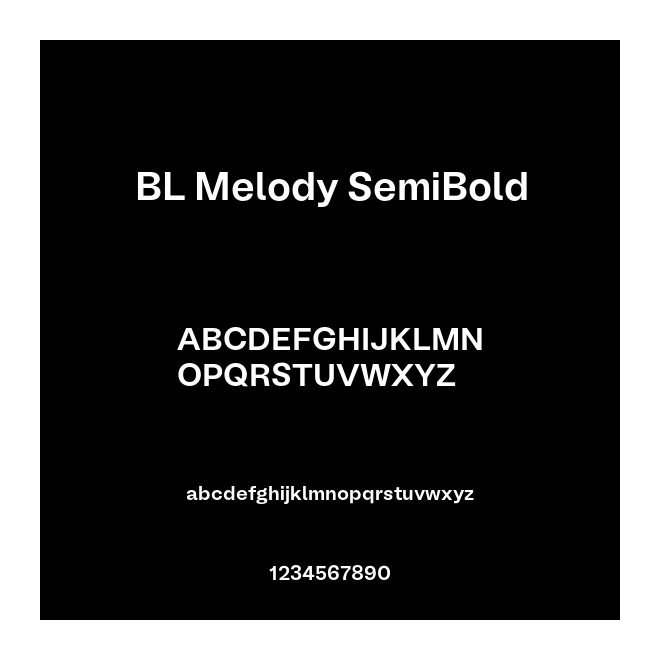 BL Melody SemiBold