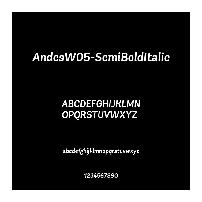 AndesW05-SemiBoldItalic