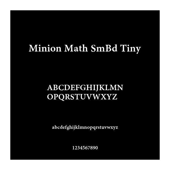 Minion Math SmBd Tiny