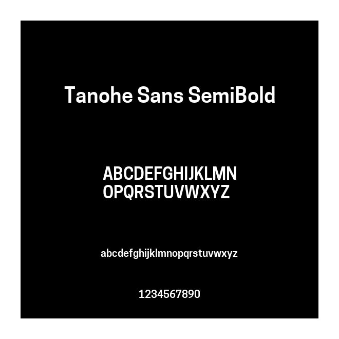 Tanohe Sans SemiBold