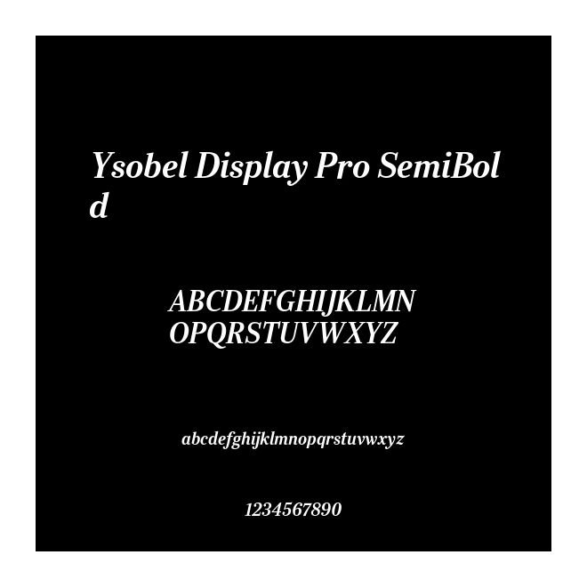 Ysobel Display Pro SemiBold