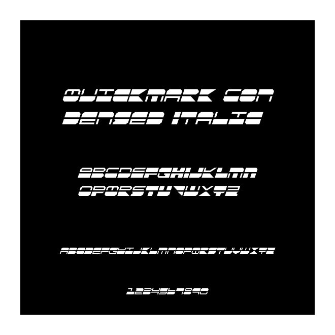 QuickMark Condensed Italic