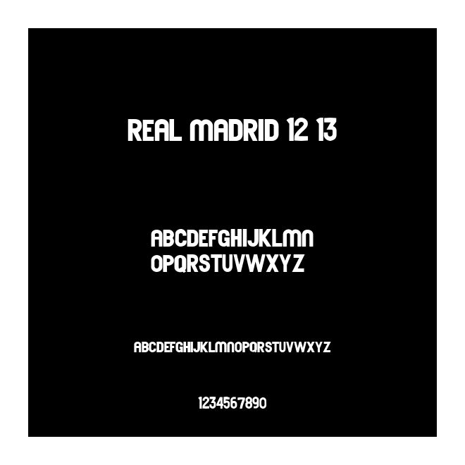 Real Madrid 12-13