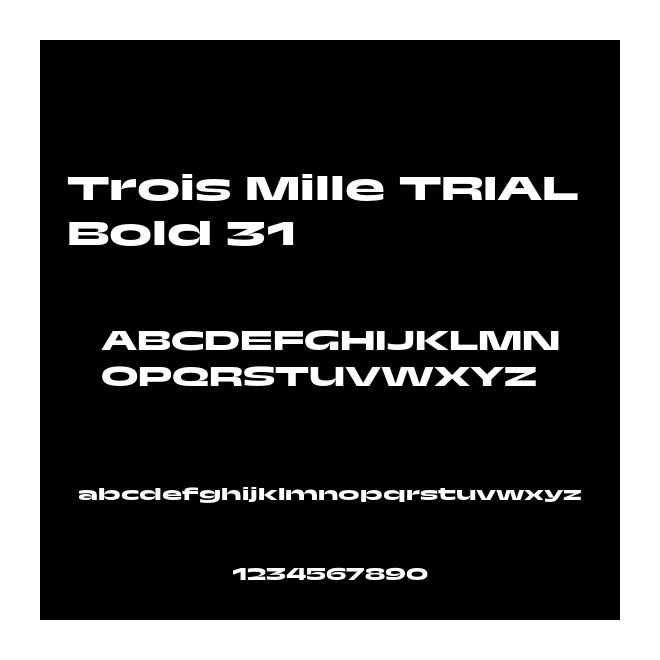 Trois Mille TRIAL Bold 31