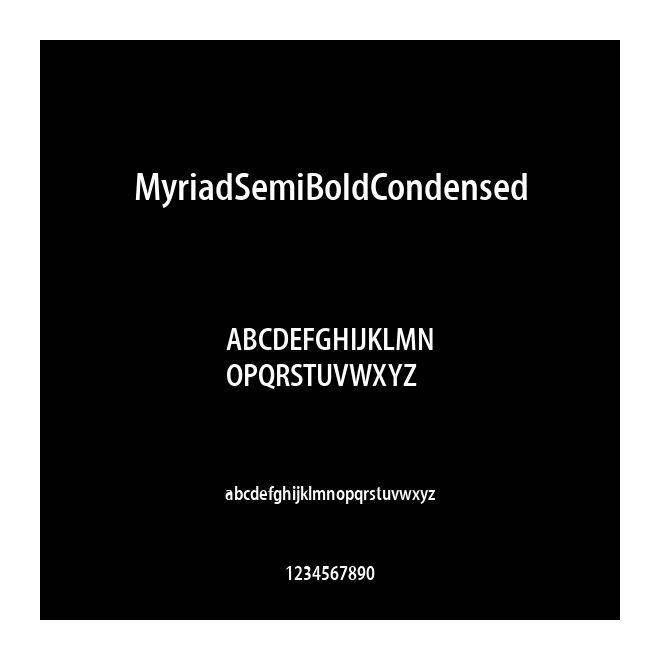 MyriadSemiBoldCondensed