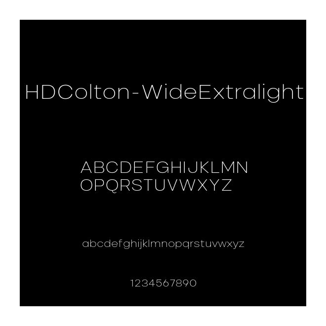 HDColton-WideExtralight