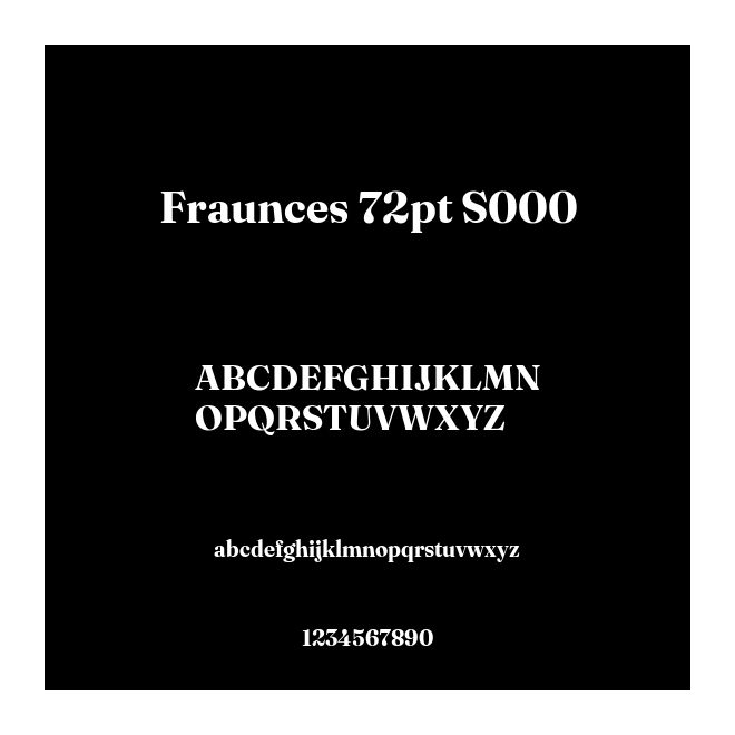 Fraunces 72pt S000