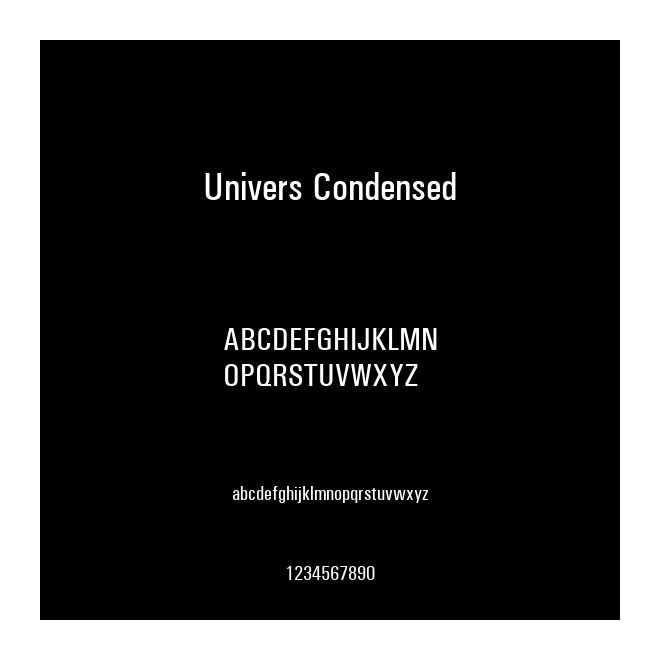 Univers Condensed