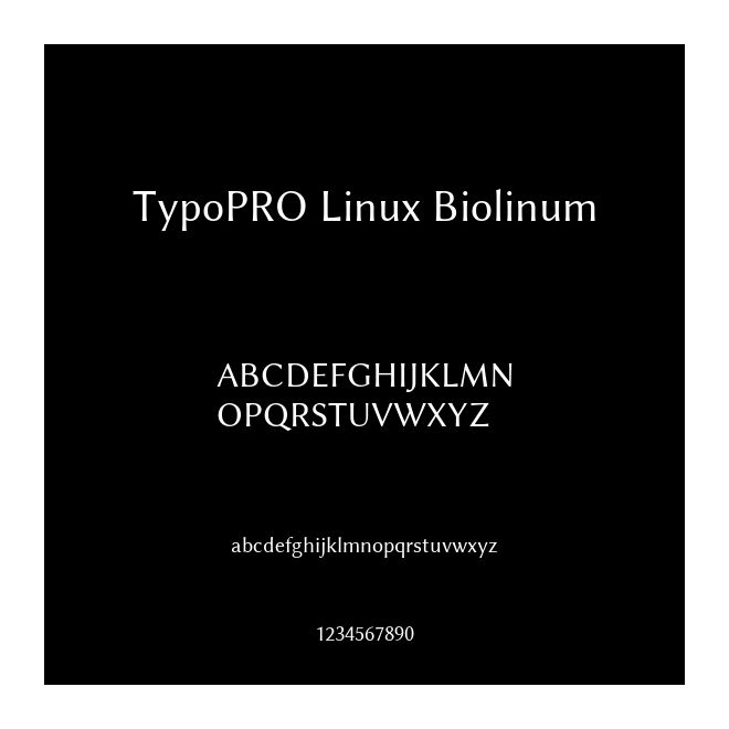 TypoPRO Linux Biolinum