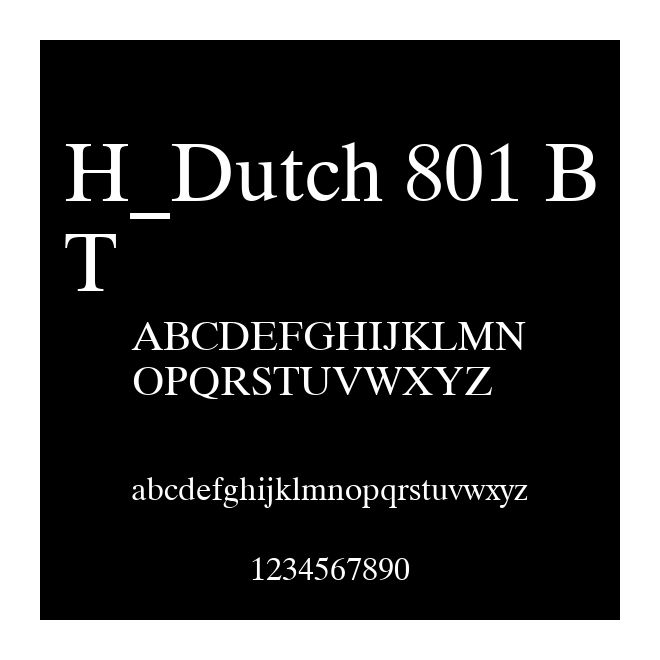 H_Dutch 801 BT