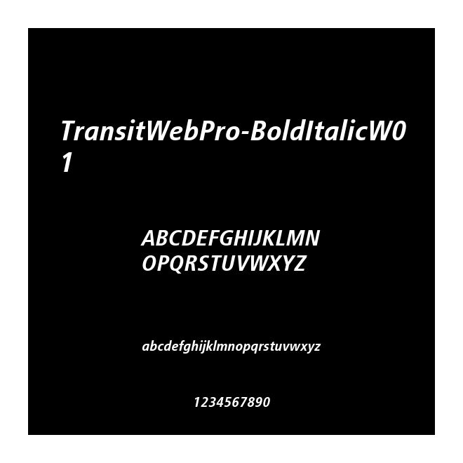 TransitWebPro-BoldItalicW01