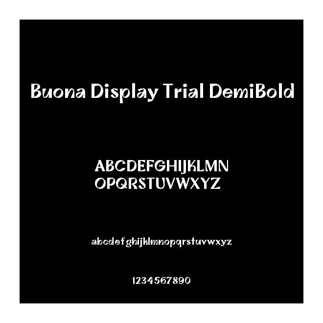 Buona Display Trial DemiBold