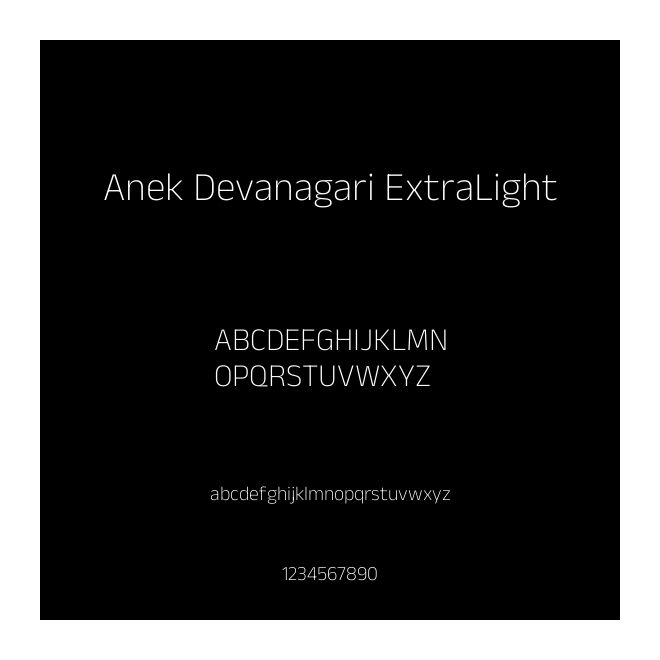 Anek Devanagari ExtraLight