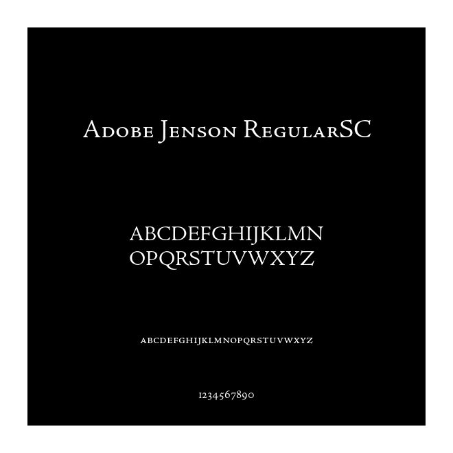 Adobe Jenson RegularSC