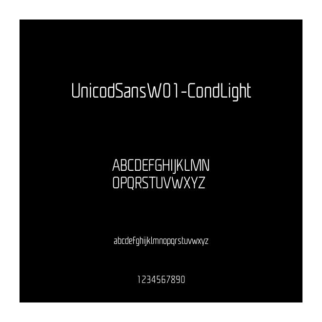 UnicodSansW01-CondLight