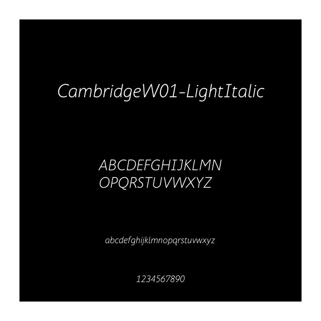 CambridgeW01-LightItalic