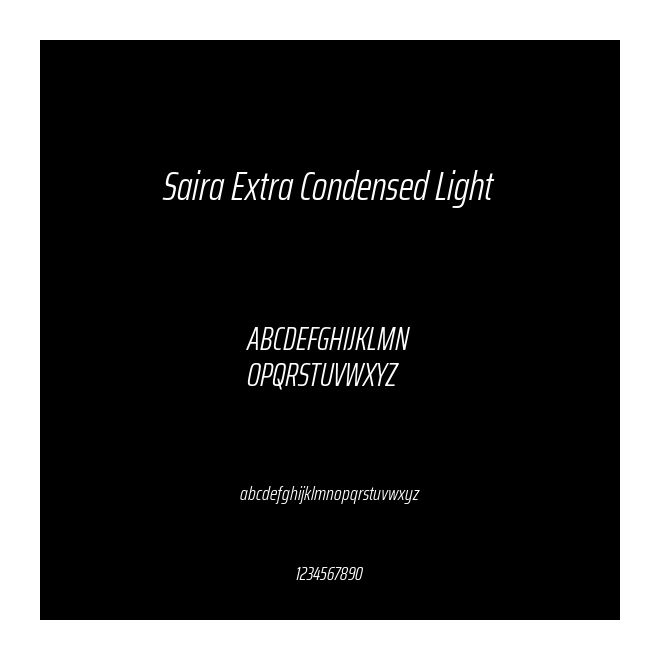 Saira Extra Condensed Light