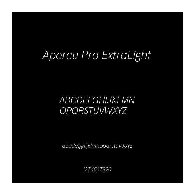 Apercu Pro ExtraLight